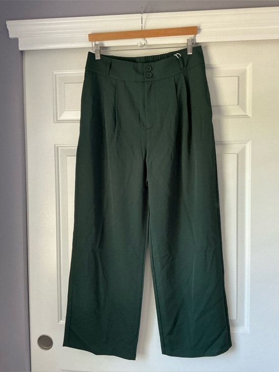 HALARA Pants - HALARA Dark Green Flex High Waisted Straight Leg Work Pants  L petite